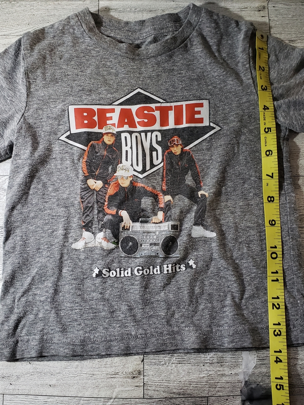Beastie Boys 'Solid Gold Hits' Graphic Tee - TODDLER Gray with Red Accents 3T SM